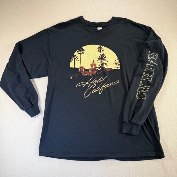 Gildan Other - Eagles Hotel California 2021 Tour Shirt Long Sleeve Black Mens XL Gildan Cotton